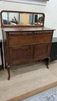 ANTIQUE BUFFET W/ MIRROR