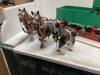 REPLICA MODEL HORSES AND SLEIGH WITH HISTORICAL PICTURE FROM 1924 - 2