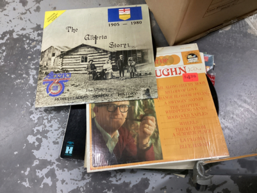 BOX OF LP RECORDS