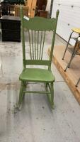 VINTAGE GREEN ROCKING CHAIR