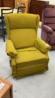 RETRO GREEN RECLING ROCKING CHAIR