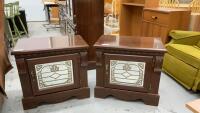 PAIR OF END TABLES W/ STORAGE