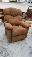 LA Z BOY MICROSUEDE LOOK ELECTRIC RECLINER - NO POWER CORD