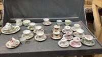 (2)FLATS OF ASSORTED TEA CUP + SAUCERS