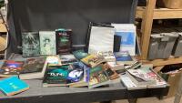 BOX OF ASSORTED BOOKS - CRYSTALS INFORMATION, MACBETH, YEARBOOKS