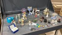 FLAT OF FIGURINES - WILLOW TREE, PRECIOUS MOMENTS, DISNEY , BETTY BOOP