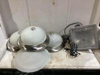 SHOP BOX W/ (4) LIGHT FIXTURES & WORKLIGHT
