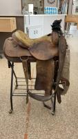 15&rdquo; WESTERN STOCK SADDLE - &ldquo;1986 STRA OPEN CAHMPION&rdquo;. HANDMADE BY LESS ERTMAN