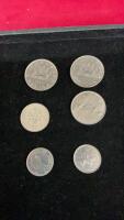 (6) CANADA COINS - (2) 1986 DOLLARS, (1) 1969 DOLLAR, 1986 HALF DOLLAR, 1973 & NEWFOUNDLAND QUARTERS