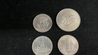 USA COINS - 1972 DOLLAR, (2) 1976 HALF DOLLARSS, 1972 HALF DOLLAR