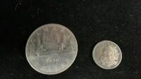 (2) C ANADA COINS - 1943 DIME & 1979 DOLLAR
