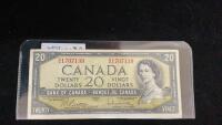 1954 CANADA $20 BILL