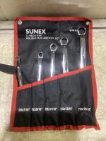 SUNEX 5-PIECE DOUBLE BOX WRENCH SET (SAE)