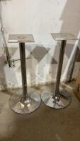 (2) CHROME PEDESTALS