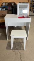 WHITE VANITY W/ STOOL