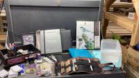 BOX W/ CHINESE BRUSH PAINTING KIT, CRAFTING TOOLS, CONTAINERS