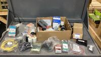 BOX W/ AUTOMOTIVE SUPPLIES, ELECTRICAL CONNECTORS