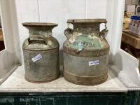 (2) STEEL MILK&CREAM CAN