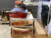 PASLODE AIR NAIL GUN W/ BOXES OF ASSORTED NAILS