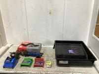 PAINT TRAY W/ SOLDERING, GARDENER BENDER & MISCELLANEOUS