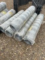 Lift of 5 new rolls of galvanized page wire