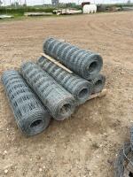 New Lift of five rolls of square knot page wire fence