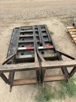 Set of flip over trailer ramps