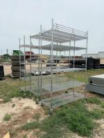 Package of three stainless steel rolling carts/bidding per cart