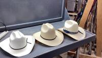 (3) COWBOY HATS - (2) SMITH BILT + (1) HATS-2-U