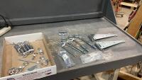 FLAT W/STRAP HINGES, EYE BOLTS, J BOLTS, TURNBUCKLES, HITCH RING, BARREL BOLT, SPRING HINGE, U BOLTS, DOOR STOPS