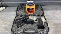 CASE W/(2) SOFT AIR PISTOLS + A JAR OF PLASTIC BB&rsquo;S