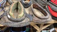 (2) HEAVY HORSE COLLARS - ONE WITH PAD