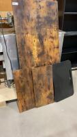 4 PIECES - (3) SHELF BOARDS AND A LAP TRAY