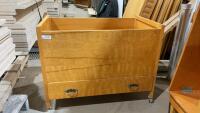 STORAGE BOX W/ DRAWER ON CASTORS