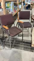 (2) CUSHIONED STACKING CHAIRS