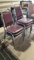 (5) VINYL CUSHIONED STACKING CHAIRS