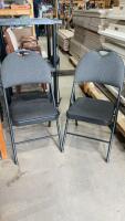 (2) FOLDING CUSHIONED CHAIRS