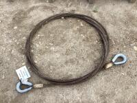 1/2" WIRE ROPE SLING 25 LENGHT 5,000LB VERTICAL LIFT