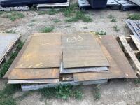 PALLET OF MIXED METAL FLAT PLATE SHEETS