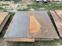 PALLET OF MIXED METAL DIAMOND PLATE SHEETS
