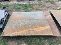 PALLET OF MIXED METAL DIAMOND PLATE SHEETS
