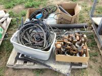 PALLET OF SHOP W/ MIXED TUBES, BELTS, PISTONS & MISCELLANEOUS