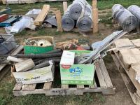 PALLET OF SHOP W/ GREASE GUN, GEARS & MISCELLANEOUS