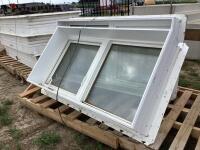 PALLET OF METAL GLASS WINDOWS 60" X 32" (3PCS)
