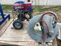 PALLET OF PAINTING W/ LID PAINT MIXER & XACT M840IX PAINTER