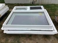 PALLET W/ GLASS WINDOWS 59" X 55" (2PCS)