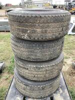 (4) LIGHT TRUCK FIRESTONE TIRES W/ 8-BOLT RIMS