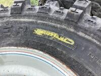 (2) LIGHT TRUCK SUPER SWAPER TIRES W/ 8-BOLT RIMS
