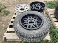 (1) LIGHT TRUCK BFGOODRICH W/ 8-BOLT RIMS + (2) MIXED 8-BOLT RIMS