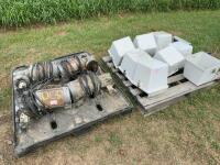 Two pallets/four centre drive pivot motors and control boxes
